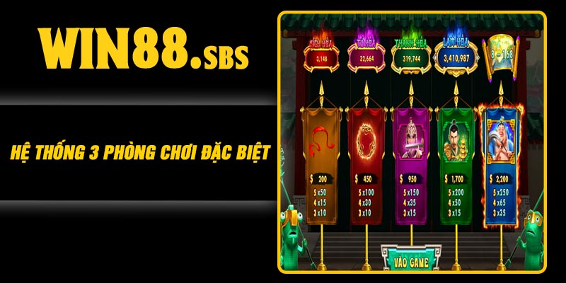 Hệ thống 3 phòng chơi đặc biệt